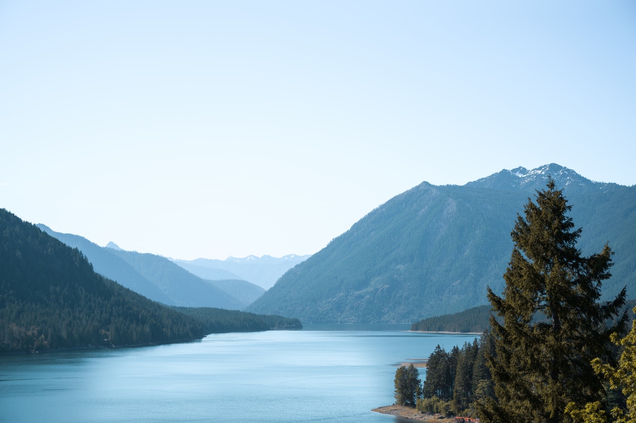 湖水山景图片素材